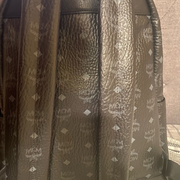 MCM Black and Gold Studded Backpack - Picture 4 of 12